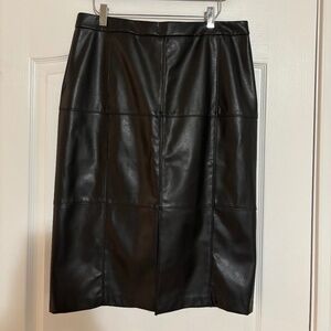 White House Black Market Faux Leather Skirt NWT
